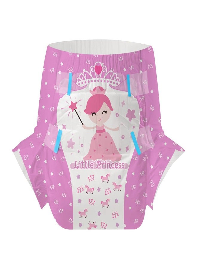 CutiePlusU Adult Diapers 10 Pieces, Disposable Incontinence Briefs with Tabs for Women and Men, Maximum Overnight Absorbency- Little Princess (Medium 28"-38") - Image 2